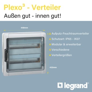 Distribuitor de curent Legrand 36 module, IP65, IK09, 432x448x161 mm - Img 2