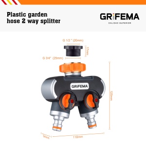 Distribuitor GRIFEMA 2-Way Conexiune 34 si 12 Flux Ajustabil PortocaliuNegru - Img 2