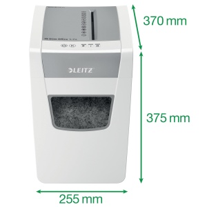 Distrugator de documente Leitz IQ Slim Office S P4 Alb Capacitate 12-14 coli Particule 4x28 mm 23L - Img 4