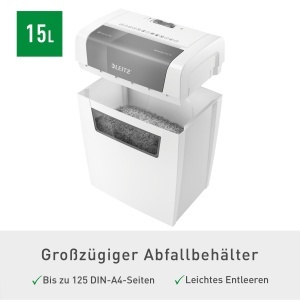Distrugator documente Leitz IQ Home P4 15L Alb Compact si Silentios - Img 4