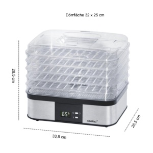Dorrautomat Steba ED 5, 350W, 5 suporturi transparente, reglare temperatura 40-70C - Img 2
