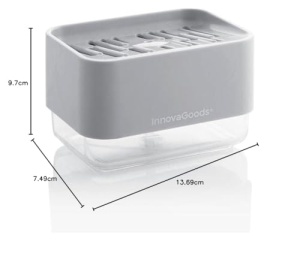 Dozator sapun 2-in-1 InnovaGoods Pushoap 330 ml Compact VerdeGri - Img 10