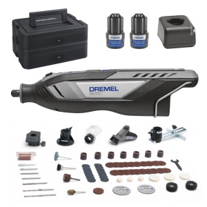 Dremel 8250 12V Unealta Rotativa Multifunctionala cu Motor Fara Perii 65 Accesorii 2 Acumulatori