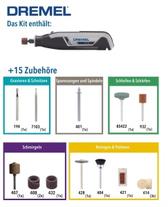 Dremel Lite 7760 Unealta multifunctionala fara fir 36V 15 accesorii viteza variabila - Img 3