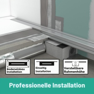 Drenaj dus hansgrohe RainDrain Match, 600mm, otel inoxidabil, inaltime ajustabila - Img 5