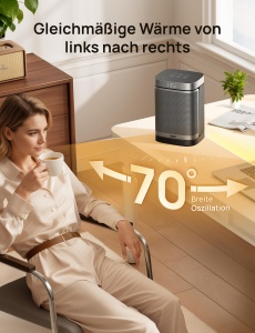 Dreo Heater314S Incalzitor Electric 1500W Termostat Digital Oscilatie 70deg Compatibil Alexa si Google Assistant - Img 7