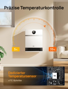 Dreo Wandkonvektor Smart 2000W Termostat Reglabil Compatibil Alexa - Img 6