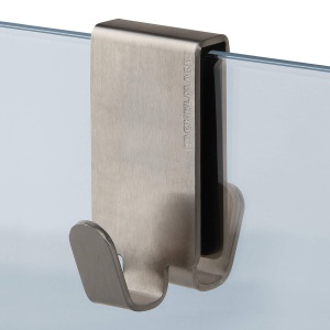 Dublu Haken pentru Perete de Sticla Fackelmann 4,5 x 7 cm - Otel Inoxidabil, TPE Antisoc - Img 3