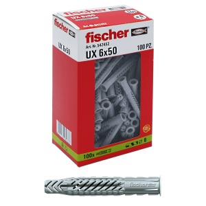 Dubluri Fischer UX 100, 6 x 50 mm, pentru zidarie, gips-carton