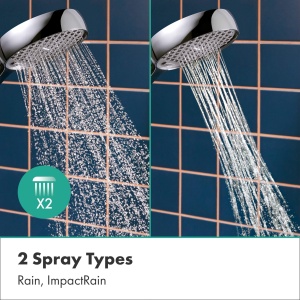 Dus cu doua straluciri hansgrohe Activera Select S, 8 lmin, crom - Img 8