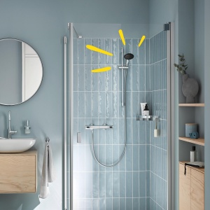 Dus cu dusca GROHE Vitalio 110, crom, 8lmin, 1,5m furtun - Img 3