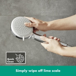 Dus cu mana hansgrohe Croma 100, 4 tipuri de jeturi, crom, 100 mm - Img 6