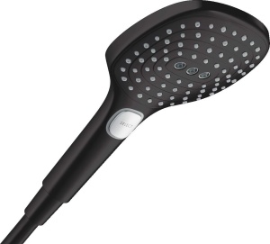 Dus cu mana hansgrohe Raindance Select E, 120mm, 3 tipuri de jeturi, Mattschwarz