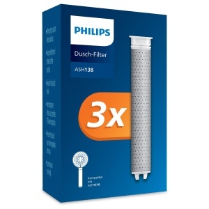 Dus filtrant Philips ASH1516CH, 3 filtre de schimb, alb, elimina clor si impuritati