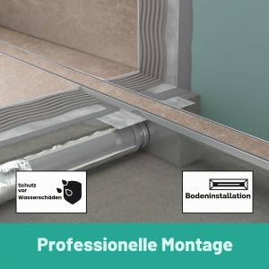 Duschrinne befliesabila hansgrohe RainDrain Compact 700, otel inoxidabil, instalare ultraflata - Img 4