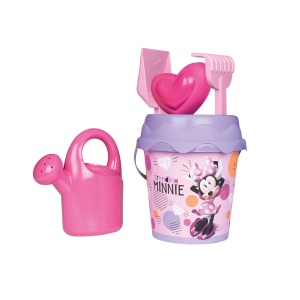 Eimer cu Minnie Smoby, 17 cm, cu gura de stropire si accesorii pentru nisip