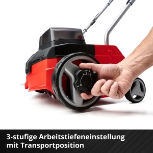 Einhell Scarificator-aerator cu acumulator GC-SC 36/31 Li-Solo Power X-Change (litiu-ion, 36 V, latime de lucru 31 cm, combinatie 3 in 1, rola cutit cu rulmenti cu bile cu 8 lame, fara baterie si incarcator) - Img 7