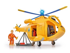 Elicopter jucarie Simba Wallaby II, cu lumini, sunet si rotor rotativ, galben