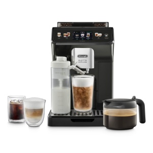Espressor automat DeLonghi Eletta Explore ECAM45267G 50 bauturi LatteCrema Cold Brew Touchscreen Gri inchis