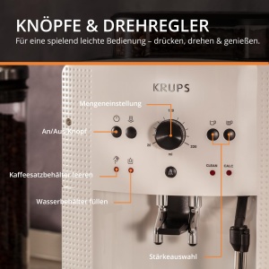 Espressor automat Krups Arabica Picto EA810570 Compact Alb Cu functie de spumare lapte - Img 5