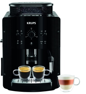 Espressor automat Krups YY8125FD rasnita de cafea pentru boabe cu presiune manuala (15 bari, bagheta de abur) negru - Img 1