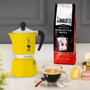 Espressor cafea Bialetti Rainbow 4982, aluminiu, 3 cesti, galben - Img 2