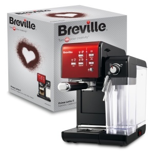 Espressor cafea Breville Prima Latte II, 15-bar, cu spumator de lapte, rosu