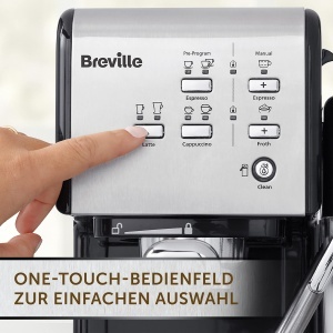 Espressor cafea Breville Prima Latte II, 19-bar, argintiu, cu spumator de lapte - Img 2