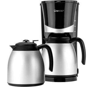 Espressor cafea Clatronic KA 3328, 2 termokanne, 1 litru, 870 W, negru - Img 8