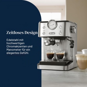 Espressor cafea DeLonghi Classic EM450.M, 15 Bar, 1.7 L, inox - Img 2