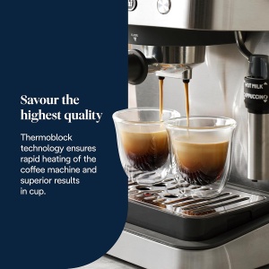 Espressor cafea DeLonghi Classic EM450.M, 15 Bar, 1.7L, Metal - Img 4