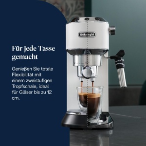 Espressor cafea DeLonghi Dedica EC 685.W, 15 bar, alb, cu spumator de lapte - Img 7