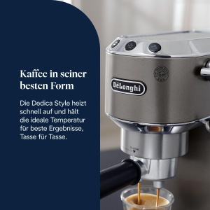 Espressor cafea DeLonghi Dedica Style EC685.TB, 15 bar, Titan, compact - Img 3