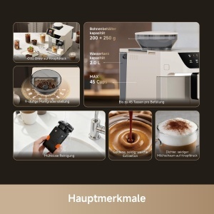 Espressor cafea Dreame Ecceluxe Master, 45 cesti, afisaj inteligent, 6 specialitati - Img 3