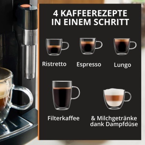 Espressor cafea Krups Harmony EA508BE0, 4 specialitati, design compact, negru - Img 2