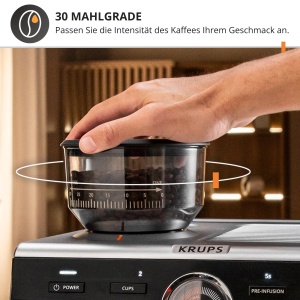 Espressor cafea Krups Precision XP801T10, manual, cu mojar, 30 setari de macinare - Img 5