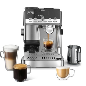 Espressor cafea Ninja Luxe Cafe Mini 2-in-1, cu mojar integrat si spumator de lapte