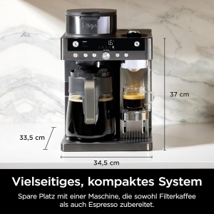 Espressor cafea Ninja Prestige CFN802EUGM, 2-in-1, 1.8L, gri-metal - Img 8