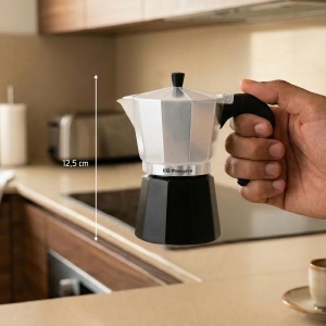 Espressor cafea Orbegozo KFM 130, 1 cana, aluminiu, negru si argintiu - Img 2