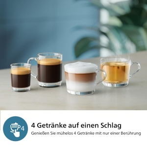 Espressor cafea Philips 2300 Serie EP233340, 4 bauturi, Touchscreen, Alb - Img 3