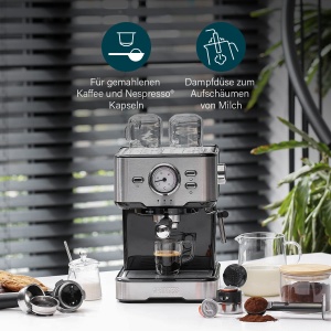 Espressor cafea Princess 249412, 1100 Watt, 1.5 Litri, cu spumator de lapte - Img 7