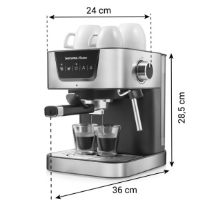Espressor cafea Tescoma PRESIDENT, cu sistem de spumare, din inox, 2 cani - Img 9