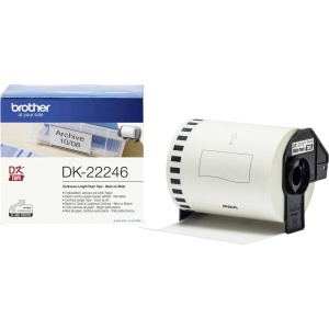 Etichete Autoadezive Brother DK-22246, 103 mm, 30,48 m, Alb cu Negru
