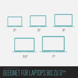 Ewent EW1259 Gaming Laptop Cooler 12-17 inch, 5 ventilatoare silentioase cu LED-uri albastre, 2 porturi USB, pad de racire, suport pentru notebook Cooler Pad Cooling Pad Cooling Mat, negru - Img 7
