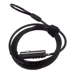 Ewent Laptop Lock Incuietoare cu combinatie pentru laptop, cablu de securitate cu incuietoare cu combinatie, cablu de securitate pentru notebook-uri, tablete, PC-uri, proiectoare, antifurt cu cablu rezistent la taiere de 1,8 m
