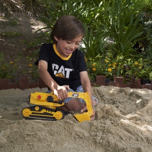 Excavator cu lumini si sunete CAT Power Hauler, interactiv, pentru copii de la 3 ani - Img 8