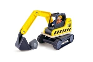 Excavator Hape cu Rotire 360deg Cupa Mobila si Roti Realiste pentru Copii 2