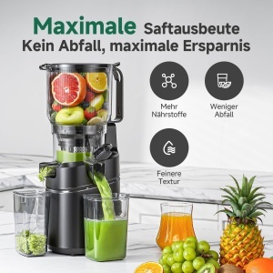 Extractor de suc AMZCHEF, 150 mm, motor 250 W, capacitate 2 litri - Img 6