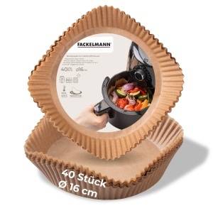 Fackelmann Backpapier 16x16 cm pentru Heissluftfritteuse rezistent la ulei si apa 40 bucati