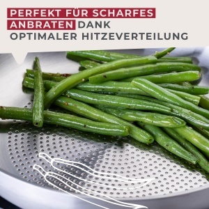 Fackelmann Bratpfanne 24 cm din otel inoxidabil compatibila inductie rezistenta la temperaturi inalte - Img 4